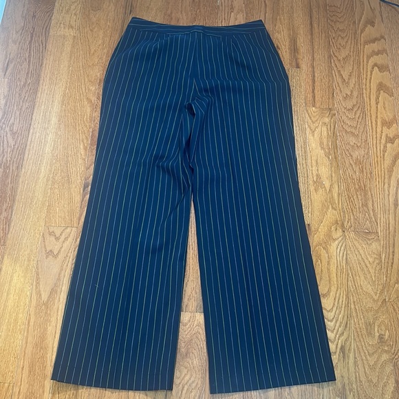 EVAN PICONE WOMEN STRETCH DRESS PANTS striped wide legs high waisted in size 10 - Picture 5 of 5